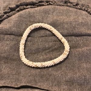 White beaded bracelet